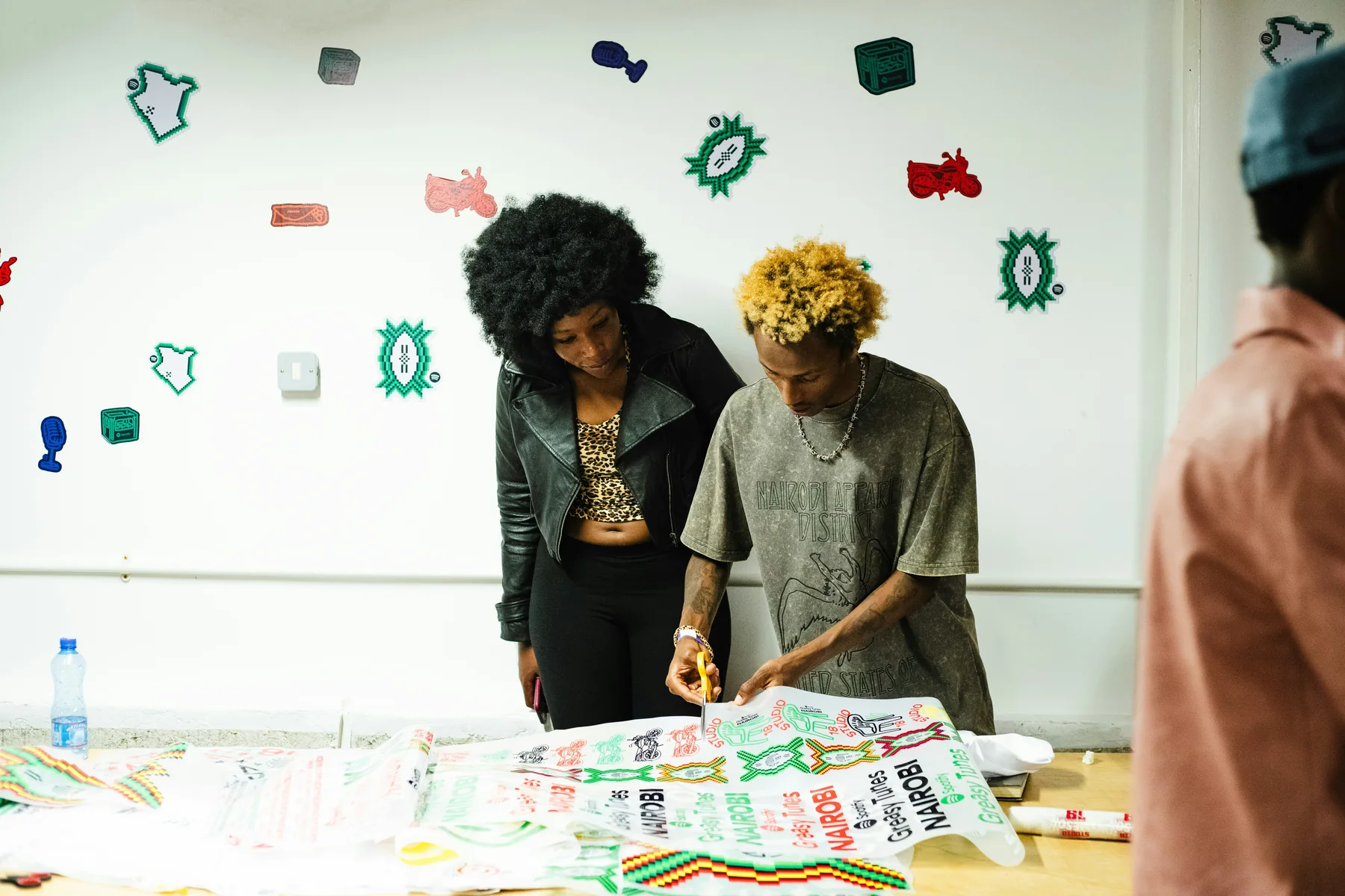 People collaborating in a workshop